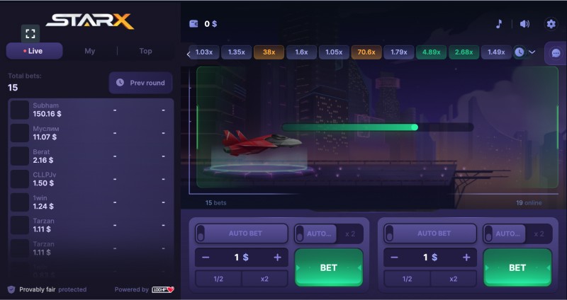 starx crash game online